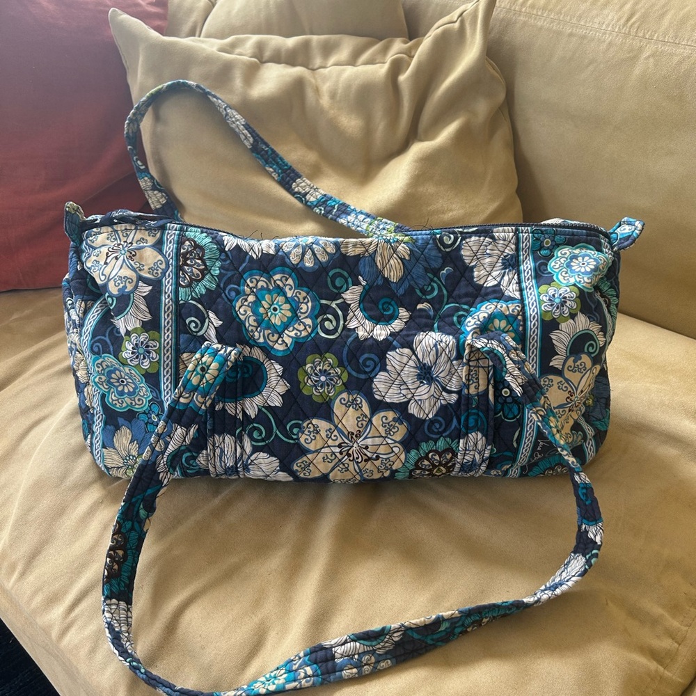 Vera Bradley Mod Floral Blue Travel Duffle